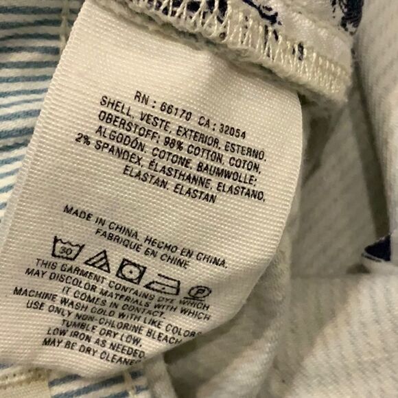 Anthro Pilcro letterpress striped Skinny Railroad blue white Jean denim 25 - Picture 15 of 16